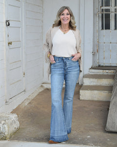 RESTOCKED HW TC RELEASE HEM FLARE BY JUDY BLUE - REG/CURVY