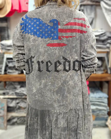 DENIM FREEDOM DUSTER - BY A RARE BIRD - REG/CURVY