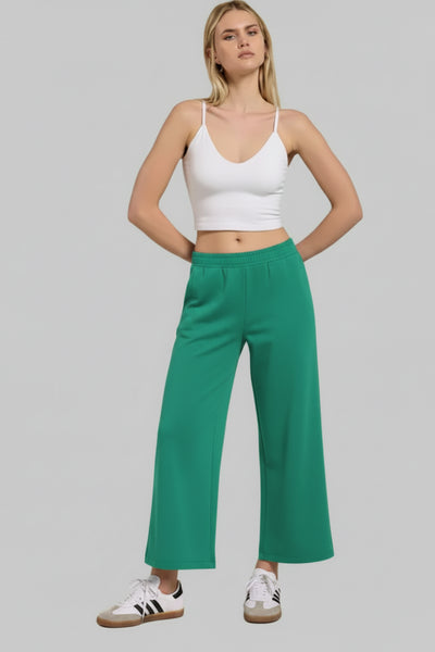 Scuba Cropped Lounge Pants - Emerald