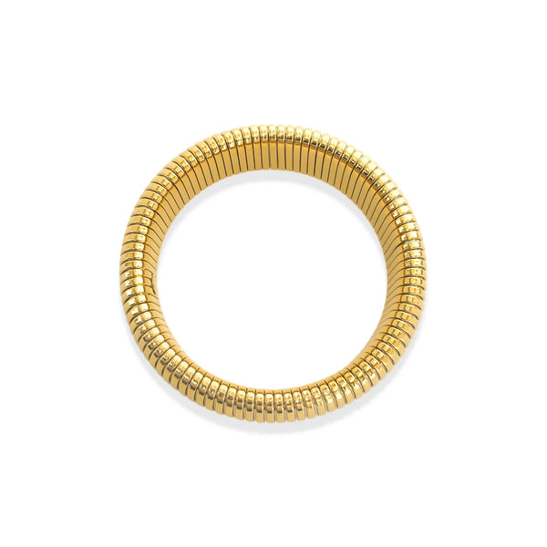 COBRA RIBBED BRACELET - GOLD - WATER RESISTANT