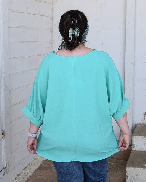 JILLIAN TOP - EMERALD - CURVY