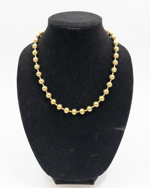 CHUNKY BALL CHAIN NECKLACE - 2 COLORS- GOLD - Salty Lime Boutique