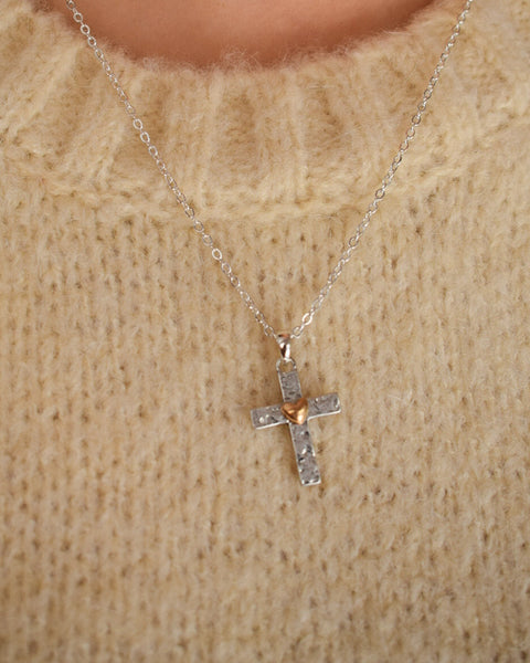 CROSS & HEART NECKLACE