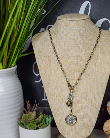 VINTAGE COIN DANGLE NECKLACE