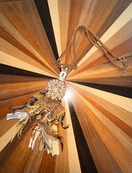 LEOPARD ON THE PROWL NECKLACE - BY A RARE BIRD