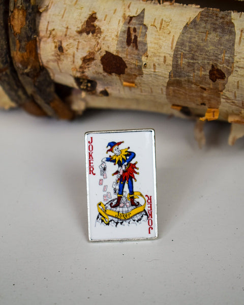 JOKER CARD STRETCHY RING - SILVER