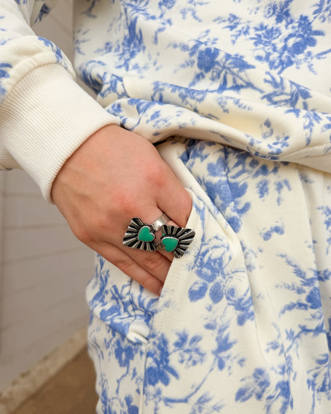 TWISTED HEARTS ADJUSTABLE RING BY A RARE BIRD - Salty Lime Boutique