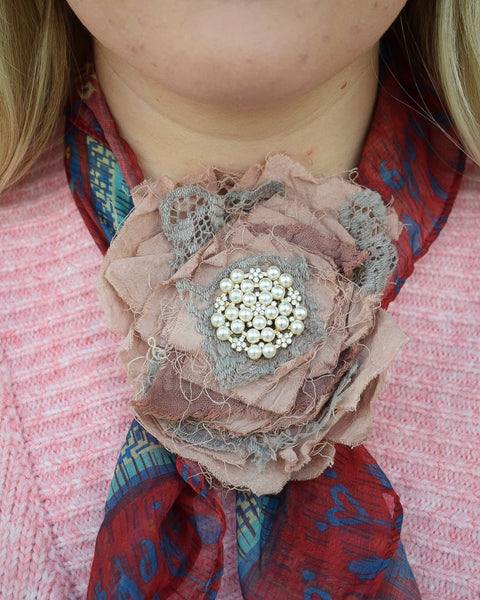 HAND DYED FLORAL SLIDE - BY A RARE BIRD - 3 COLORS