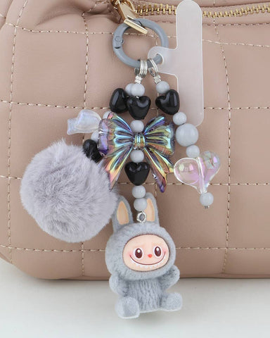 MONSTER PURSE CHARM/KEYCHAIN - GRAY