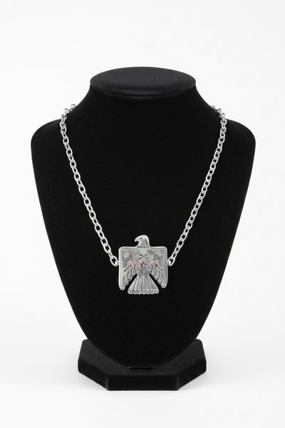THUNDERBIRD CHUNKY NECKLACE - SILVER