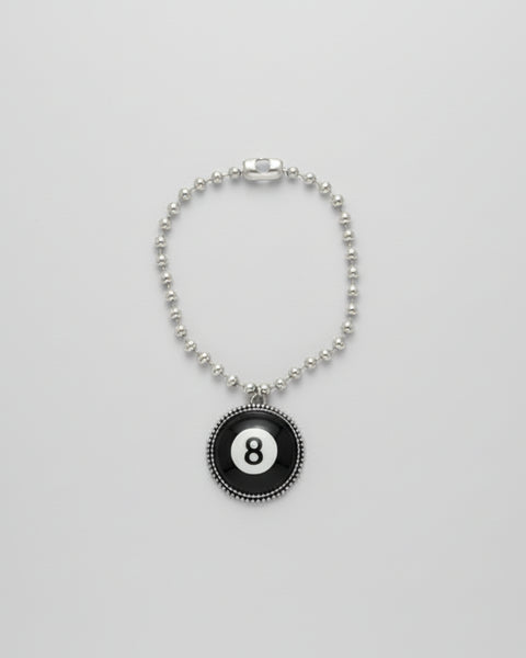 EIGHT BALL NECKLACE - SILVER - Salty Lime Boutique