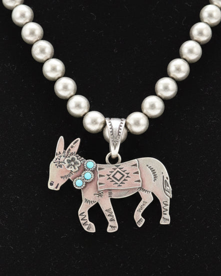 LITTLE BURRO CHUNKY NECKLACE - SILVER - Salty Lime Boutique