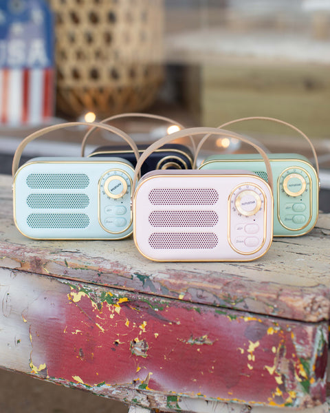 RETRO RADIO BLUETOOTH SPEAKER - 5 COLORS