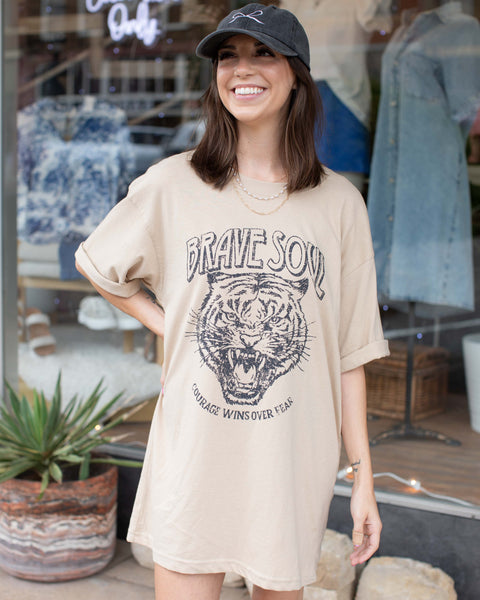 BRAVE SOUL TIGER GRAPHIC TEE