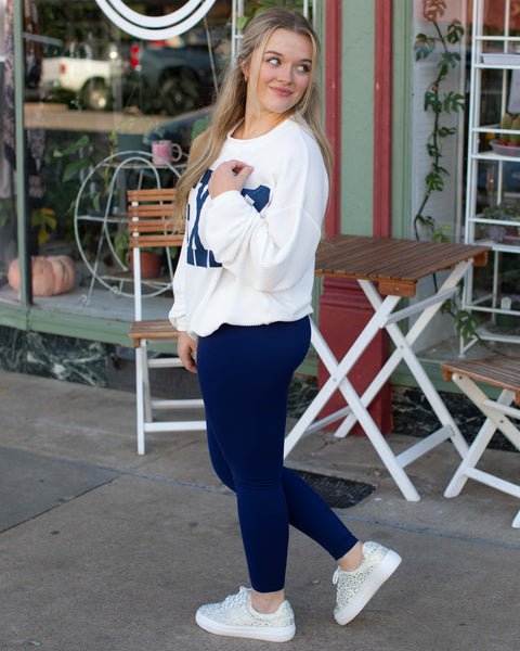 BUTTERY SOFT ACTIVE LEGGINGS - NAVY