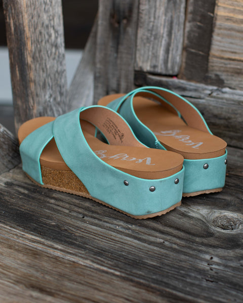 HERO WEDGE BY VERY G - TURQUOISE