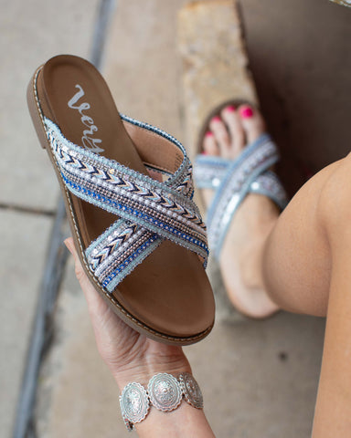 ELKIN SANDAL BY VERY G - BLUE