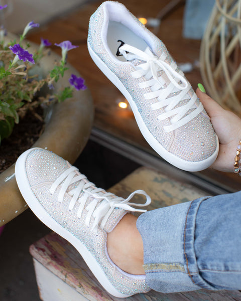 FLIRTY - JEWELED RHINESTONE SNEAKER BY VERY G