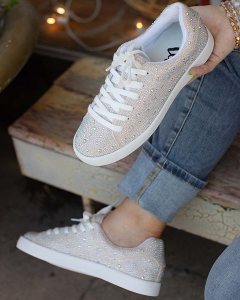 FLIRTY - JEWELED RHINESTONE SNEAKER BY VERY G