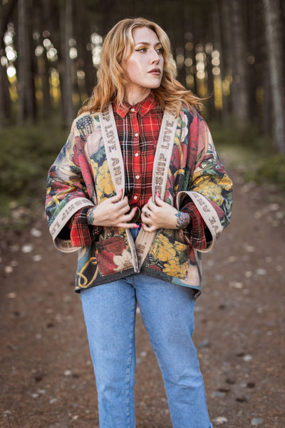 Friendship Love & Truth Fleece Cottage Cardigan Jacket - Salty Lime Boutique