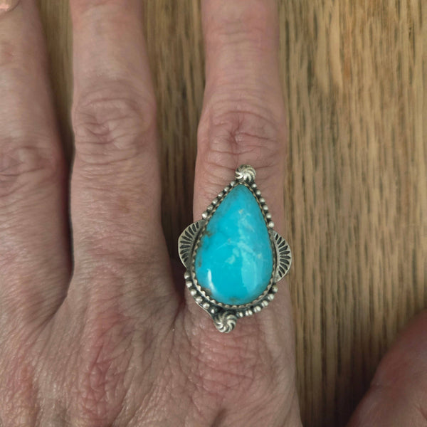 Sterling Silver Kingman Turquoise Ring