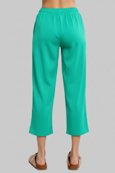 Scuba Cropped Lounge Pants - Emerald
