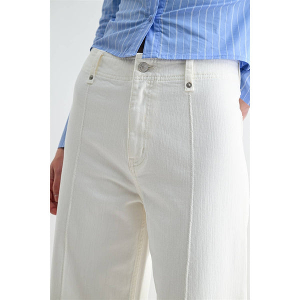 HIGH WIDE LEG ANKLE: WHITE / 24 - Salty Lime Boutique