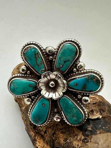Authentic Tibetan Turquoise Adjustable Ring