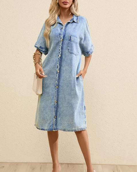 MADE FOR ME CHAMBRAY DRESS