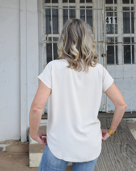 EVERYDAY CASUAL TOP - OATMEAL