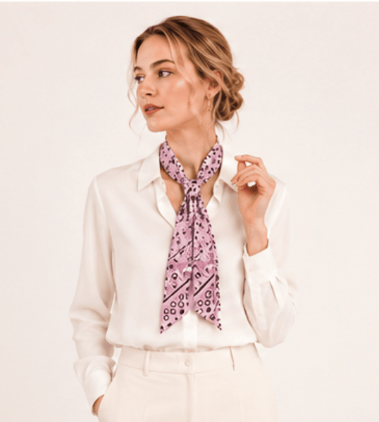 WLLS304 Bandana Skinny Scarf: Pink - Salty Lime Boutique