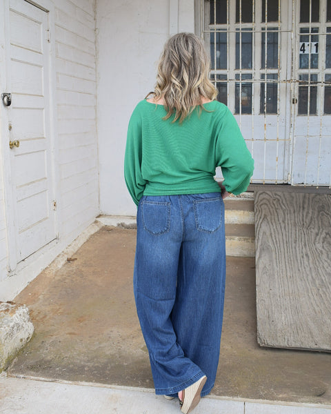 THE BLAIR TOP- KELLY GREEN