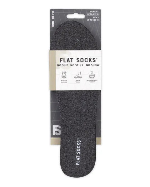 Flat Socks No Socks - Dark Heather Grey - Salty Lime Boutique