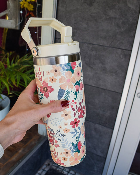 STAINLESS STEEL TUMBLER  30 oz - FLOWER PRINT