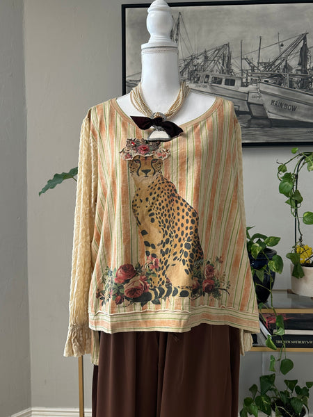 LEOPARD GARDEN SWEATSHIRT BY A RARE BIRD