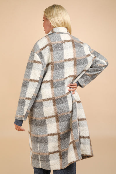 PIPA OVERSIZED COAT - GRAY MIX