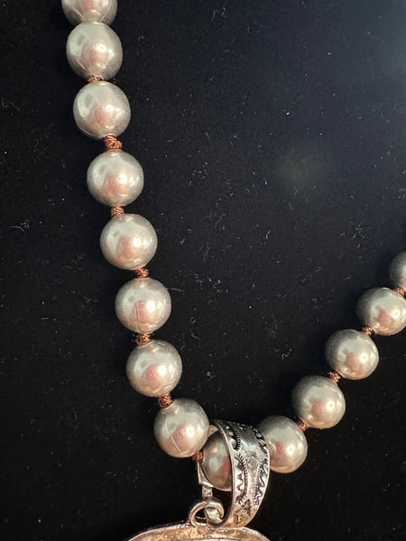 INDIAN CHIEF CHUNKY NECKLACE - SILVER - Salty Lime Boutique