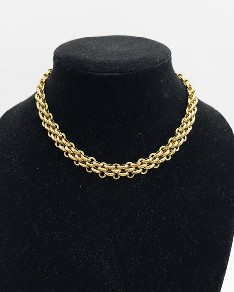 Lizette Gold Mesh Chain Necklace | 18K Gold Plate, Water Resistant & Tarnish Resistant