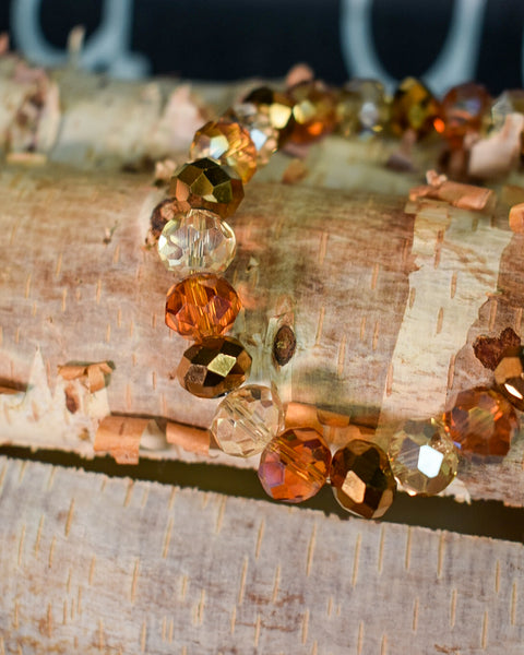 TOPAZ GLASS BEADED STRETCHY BRACELET - Salty Lime Boutique