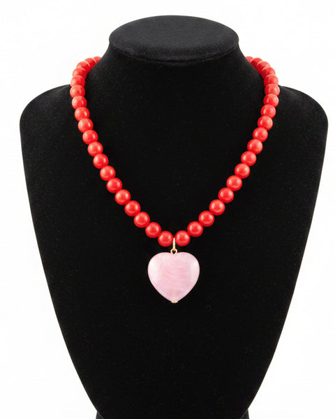 My Beaded Heart Necklace - 2 Colors - Salty Lime Boutique