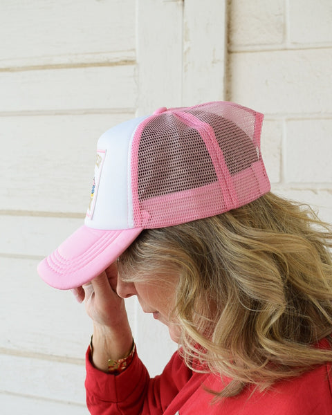 FARM FRESH PUMPKINS TRUCKER HAT - LT. PINK