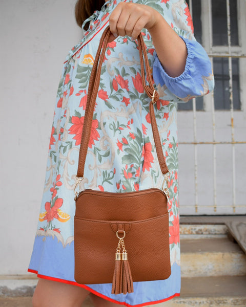 EVERYDAY CROSSBODY WITH TASSEL DETAIL -5 COLORS - Salty Lime Boutique