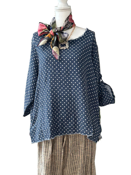 POLKA DOTS COTTON TOP - BY A RARE BIRD