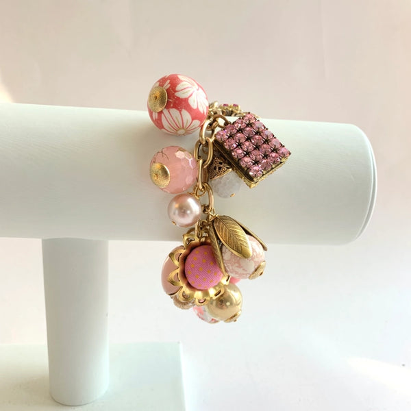 PINK BAUBLE CHARM BRACELET