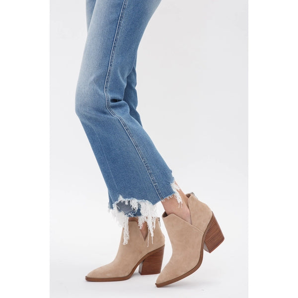 HR CROP FLARE WITH UNEVEN HEM- MOSCATO - Salty Lime Boutique