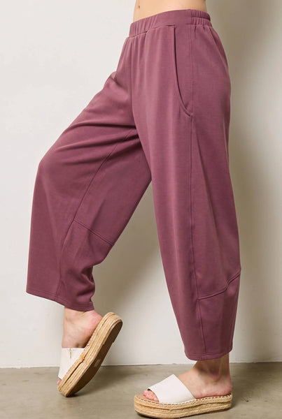 Scuba Barrel Pants - Dark Mauve
