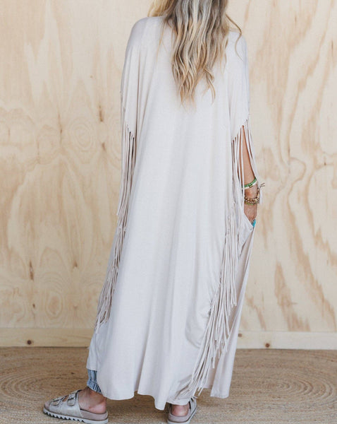 Western Showstopper Duster Kimono - OaT - Salty Lime Boutique