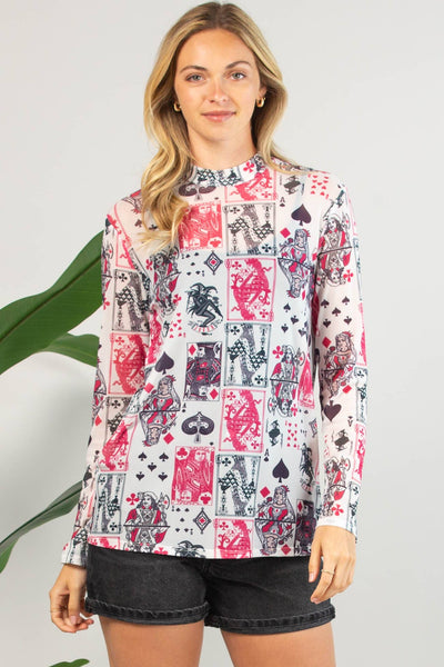 ELLEN PLAYING CARDS MESH TOP - REG/CURVY