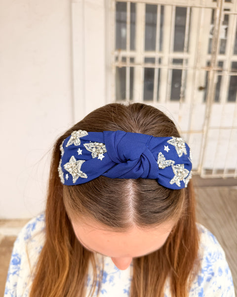 STARS ARE BRIGHT HEADBAND - NAVY - Salty Lime Boutique