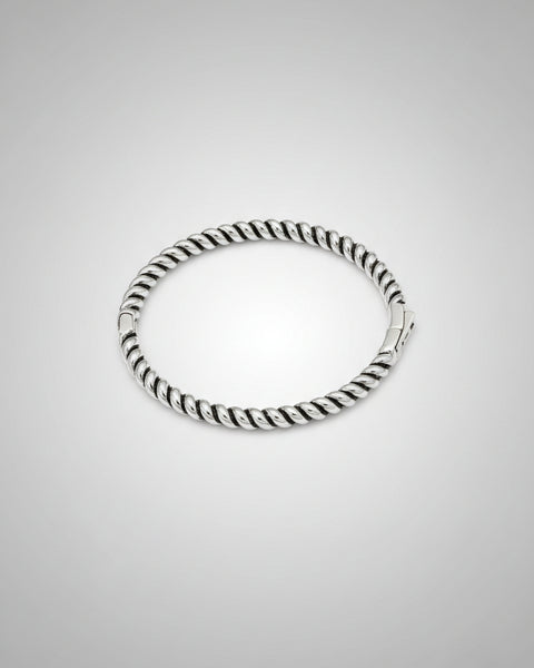 FOLLOW MY LEAD ROPE HINGED BANGLE BRACELET - 2 COLORS - Salty Lime Boutique
